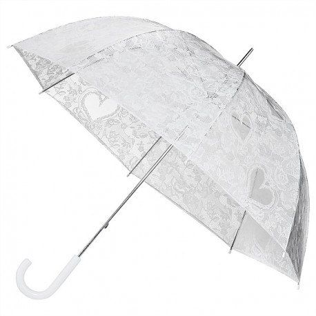 Svatební průhledný deštník s krajkou