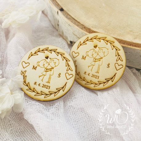 Zamilovaní - vývazky, magnetky