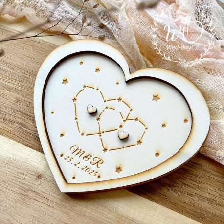 Souhvězdí srdce - Podnos pro prstýnky